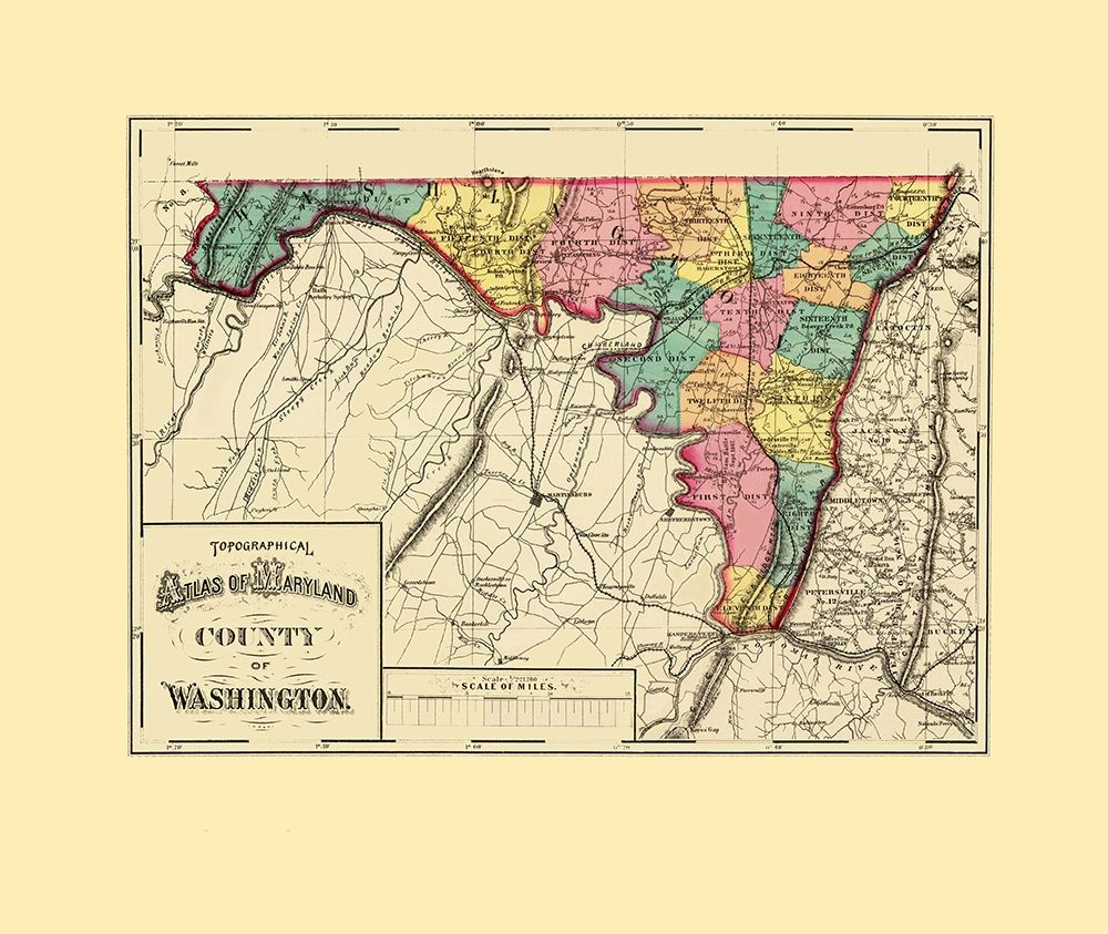 Washington Maryland - Martenet 1873