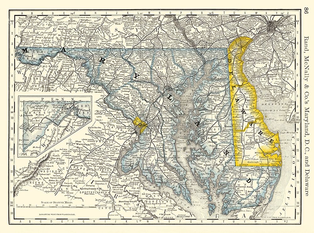Maryland - Rand McNally 1879