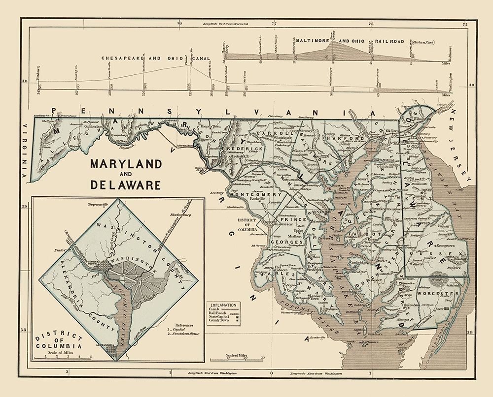 Maryland, Delaware - Harper 1845