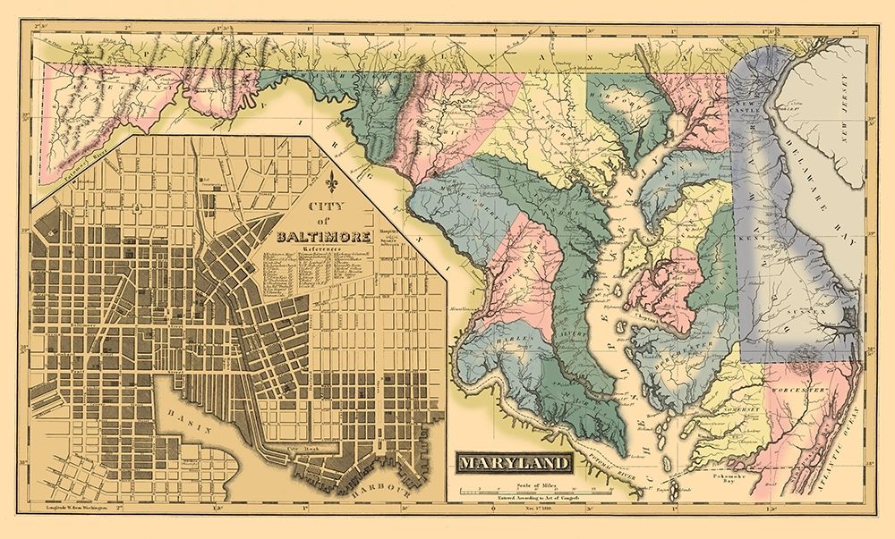 Maryland, Delaware - Lucas 1823