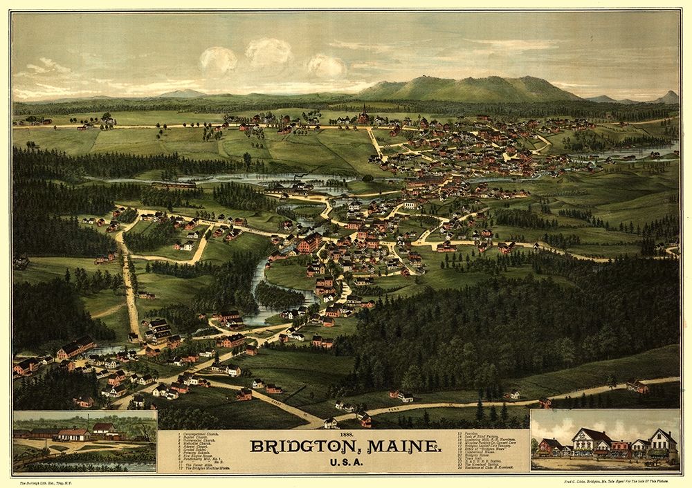 Bridgton Maine - Burleigh 1888