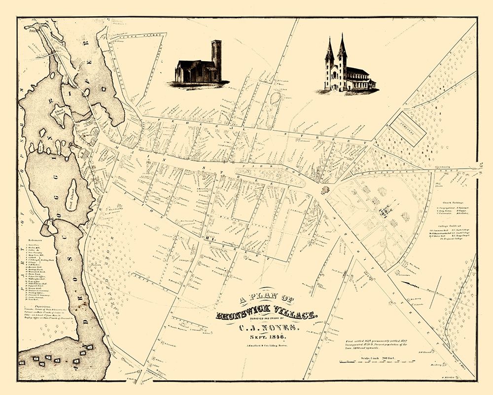 Brunswick Maine - Noyes 1846
