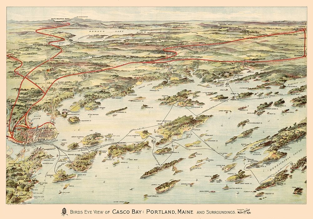 Casco Bay Maine - Walker 1906