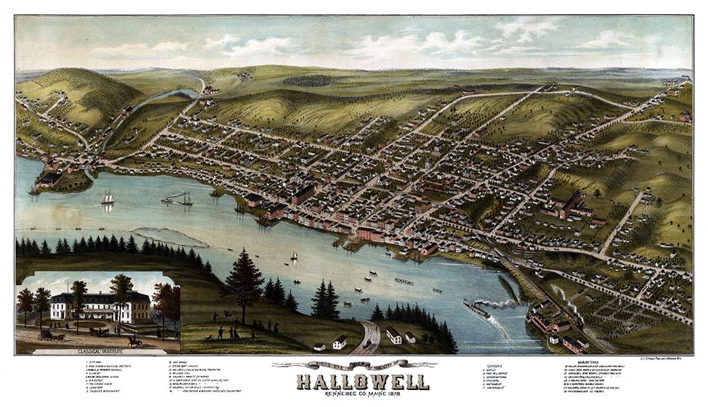 Hallowell Maine - Stoner 1878
