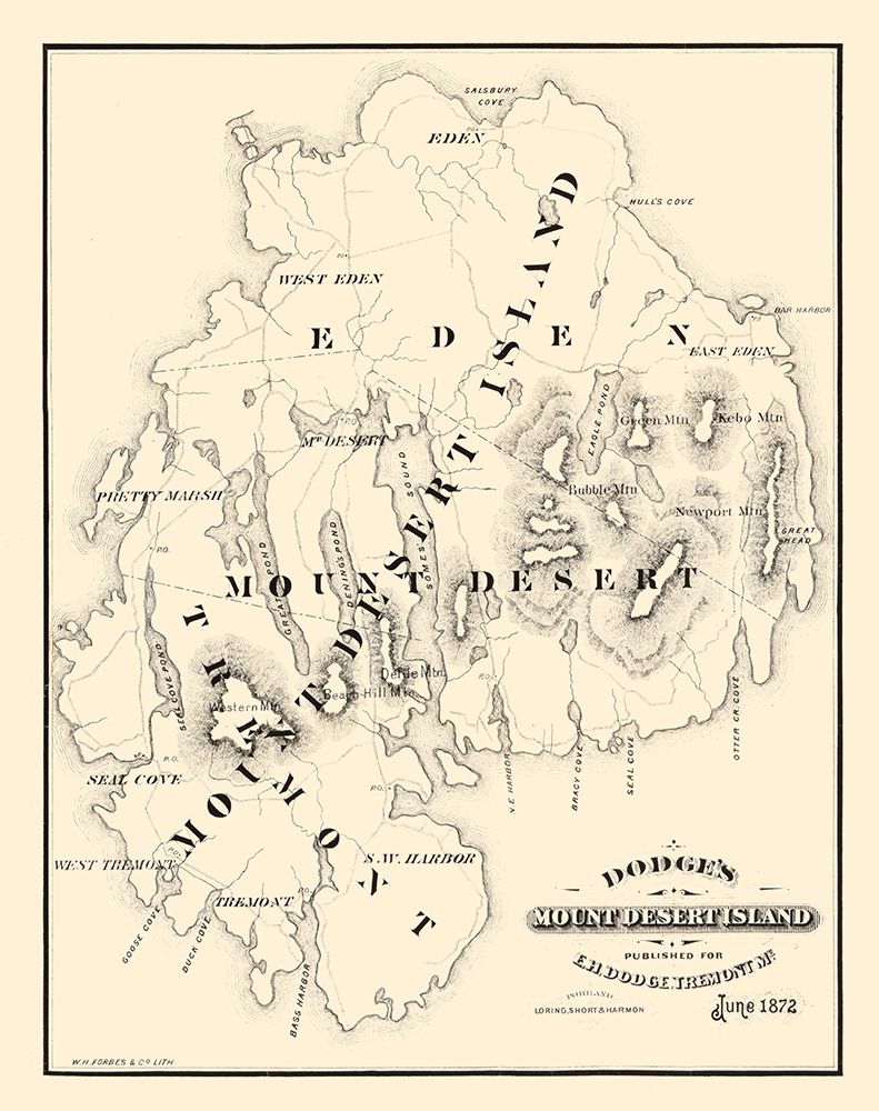Mount Desert Island Maine - Dodge 1872
