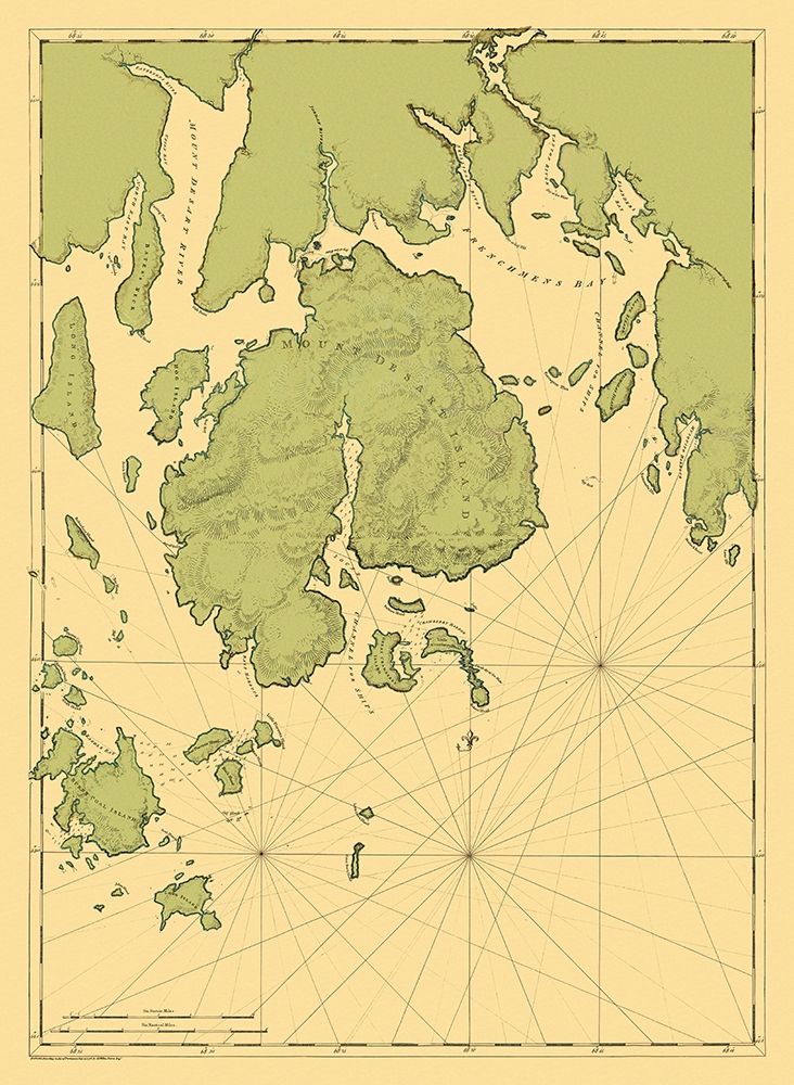 Mount Desert Island Maine - Des Barres 1776