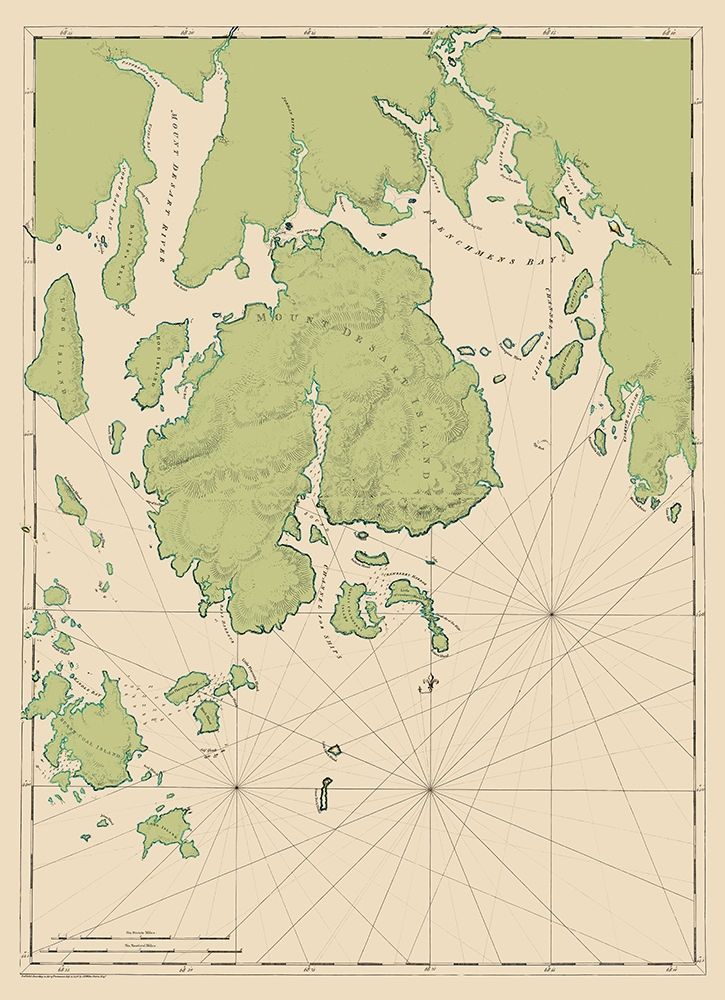 Mt Desert Island and Coast - Des Barres 1776