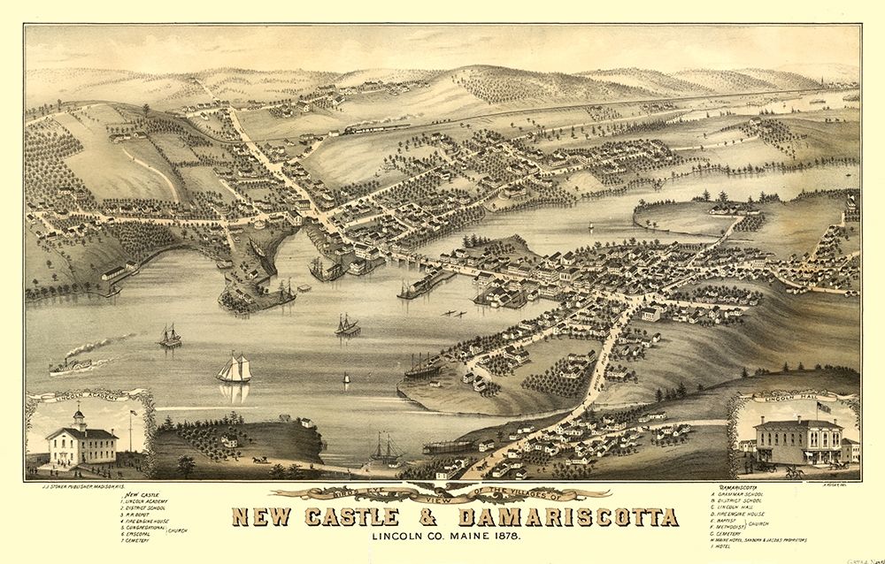New Castle Damariscotta Maine - Stoner 1878