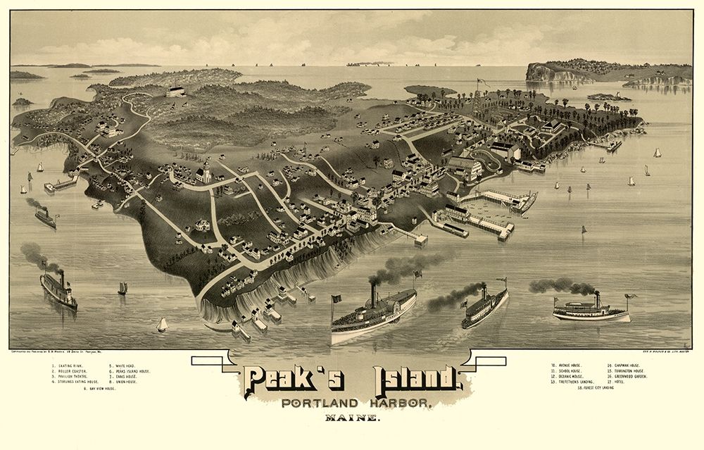 Peaks Island Maine - Morris 1886