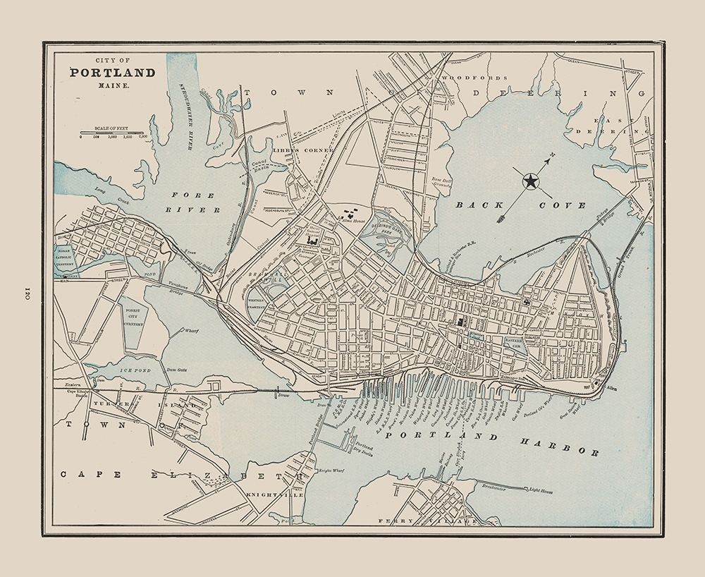 Portland  Maine - Cram 1892