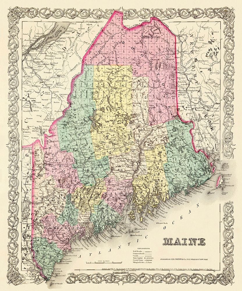 Maine - Colton 1855