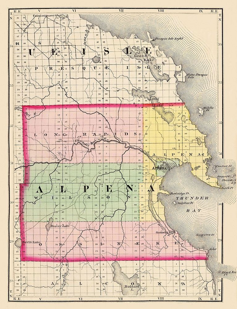 Alpena Michigan - Walling 1873