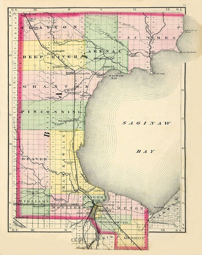 Bay Michigan - Walling 1873