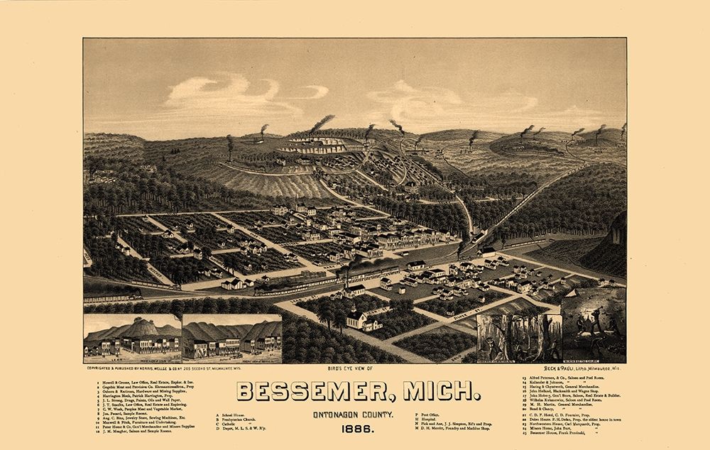 Bessemer Michigan - Beck 1886