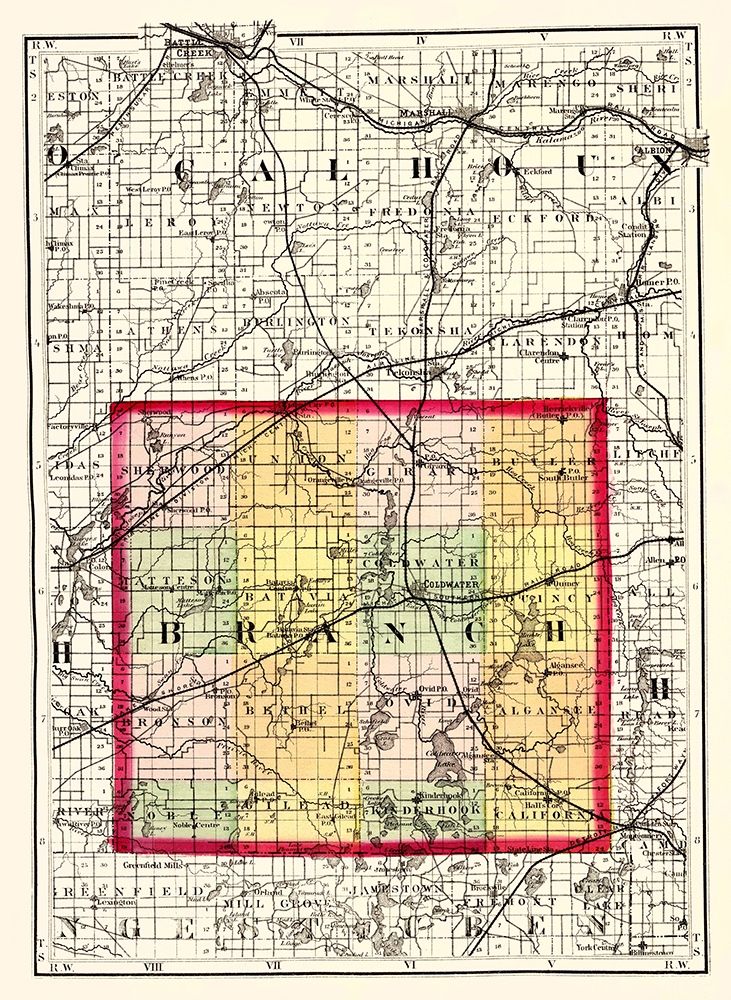 Branch Michigan - Walling 1873