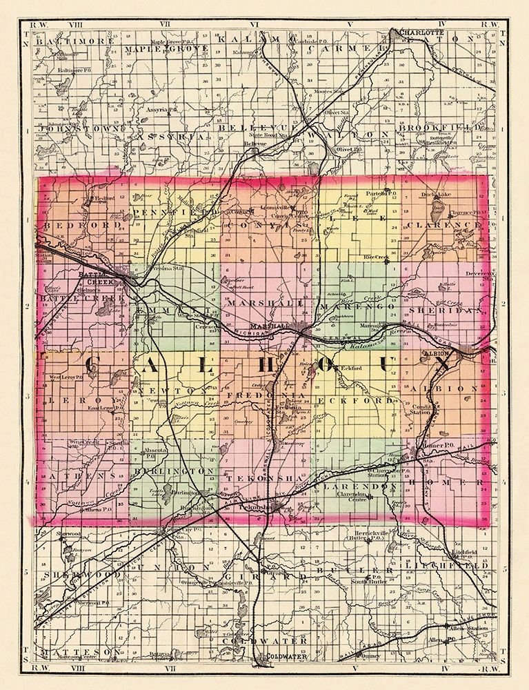 Calhoun Michigan - Walling 1873