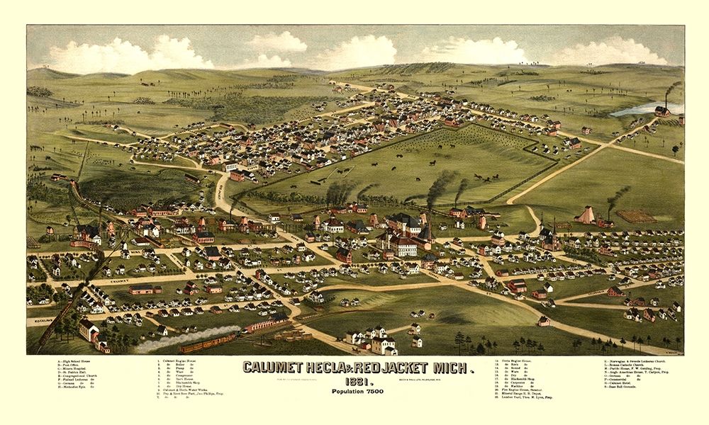 Calumet Hecla Red Jacket Michigan - Stoner 1881