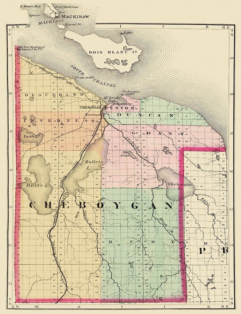 Cheboygan Michigan - Walling 1873