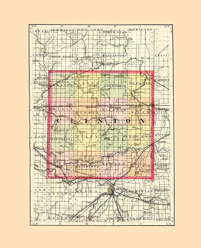 Clinton Michigan - Walling 1873