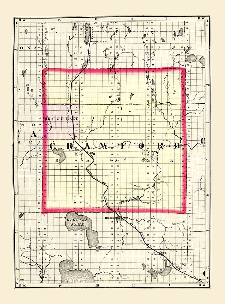 Crawford Michigan - Walling 1873