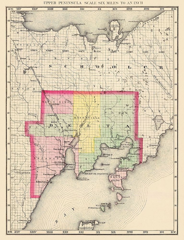 Delta Michigan - Walling 1873
