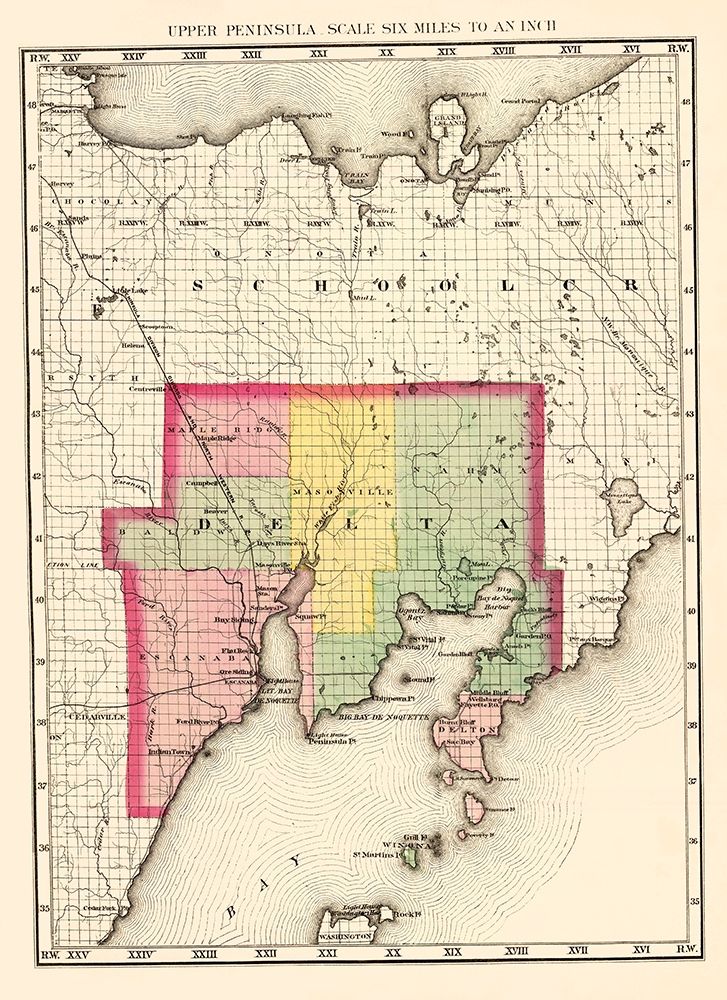 Delta Michigan - Walling 1873