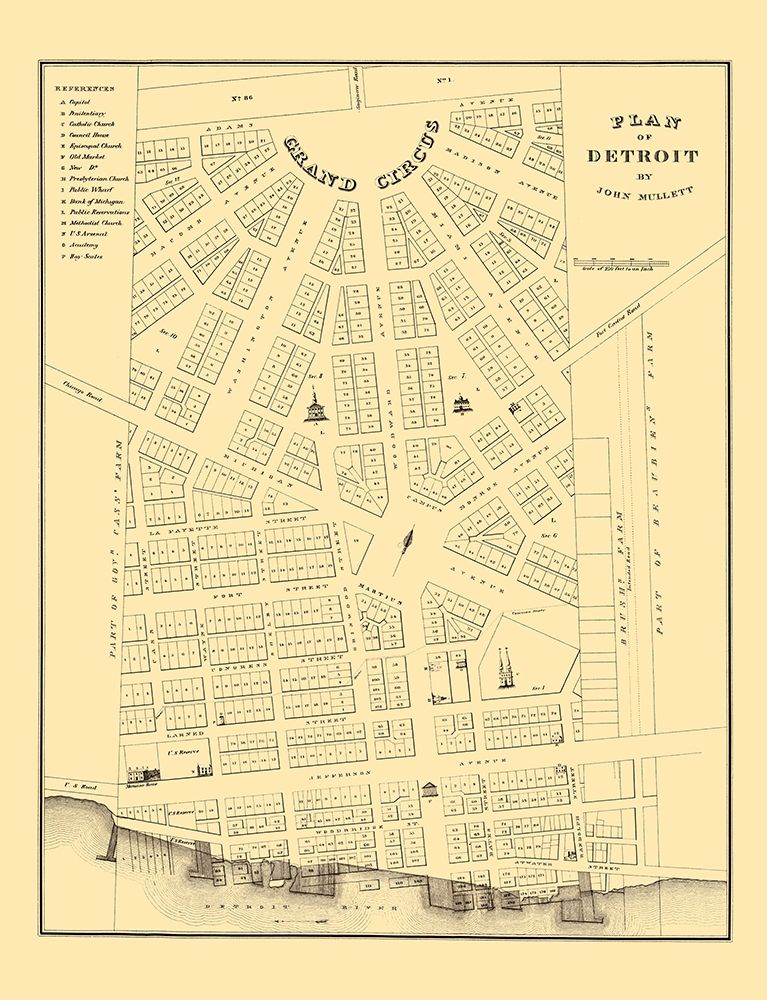Detroit Michigan Plan - Mullet 1830