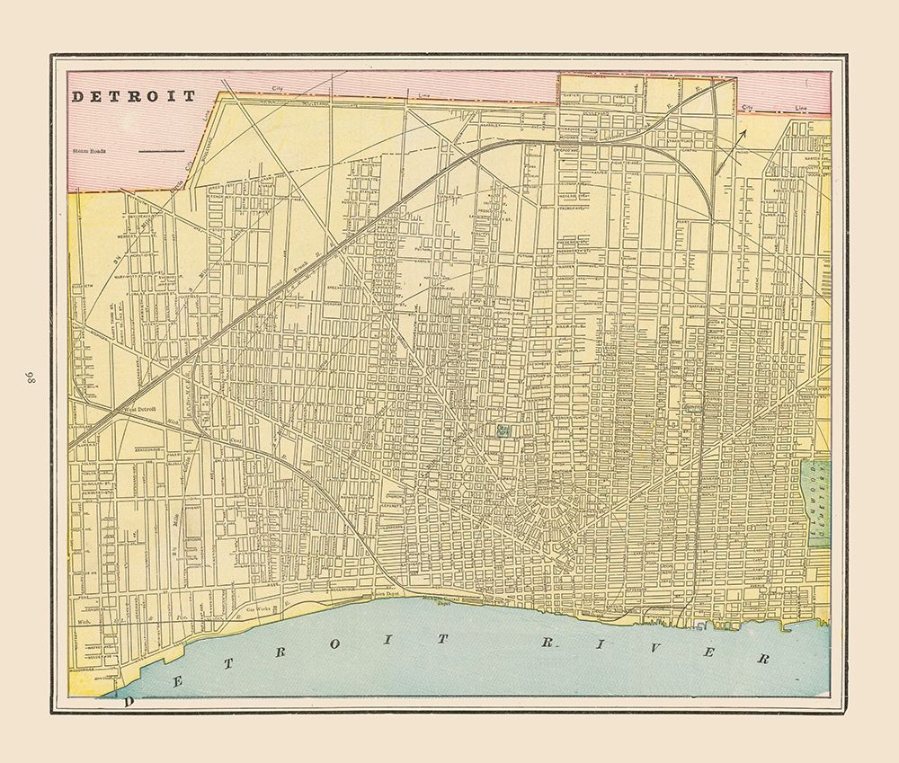 Detroit  Michigan - Cram 1892