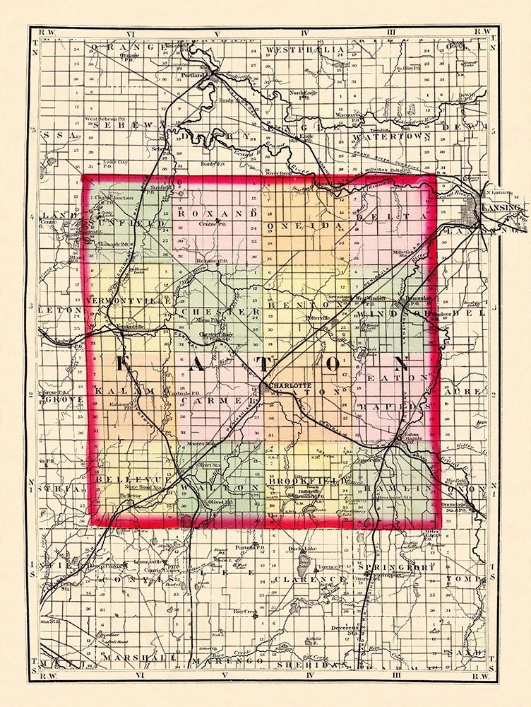 Eaton Michigan - Walling 1873