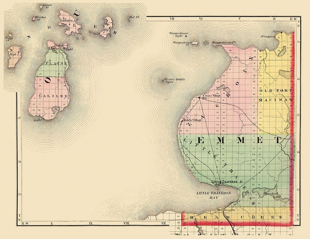Emmet Michigan - Walling 1873