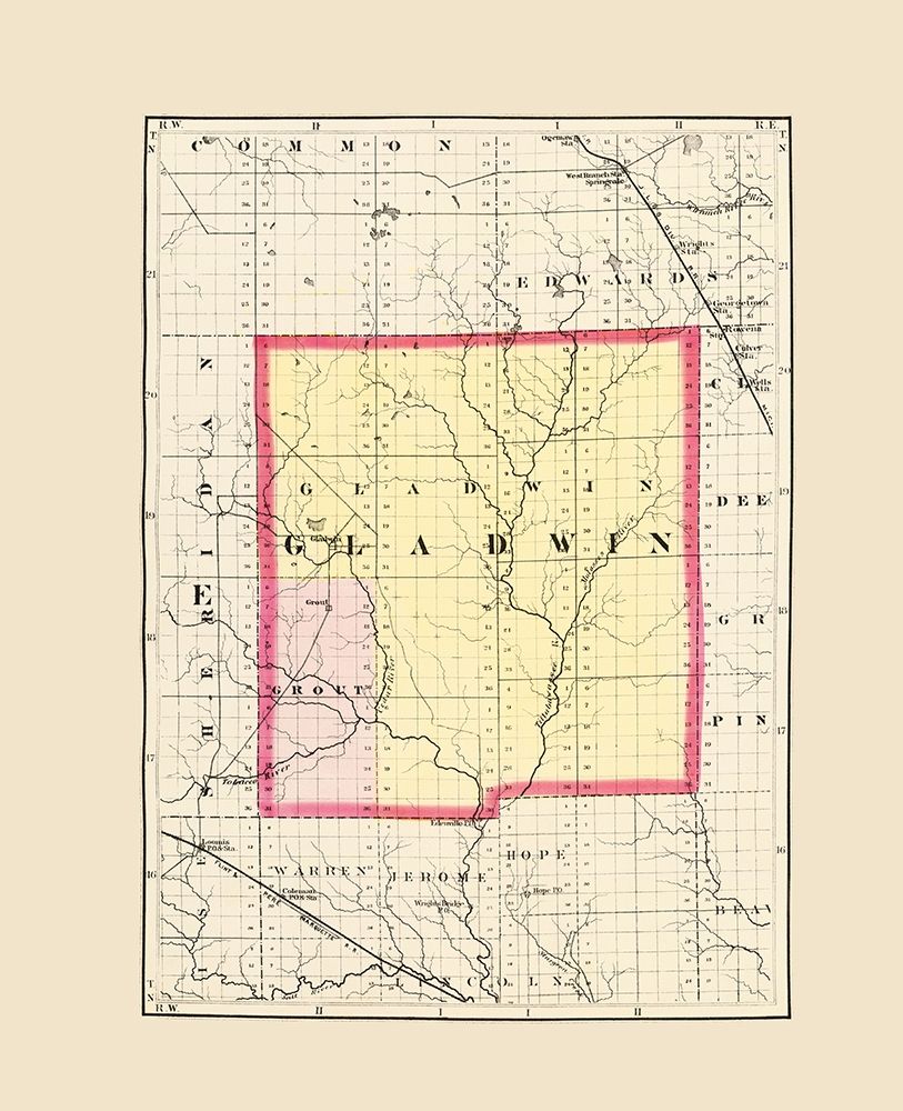 Gladwin Michigan - Walling 1873