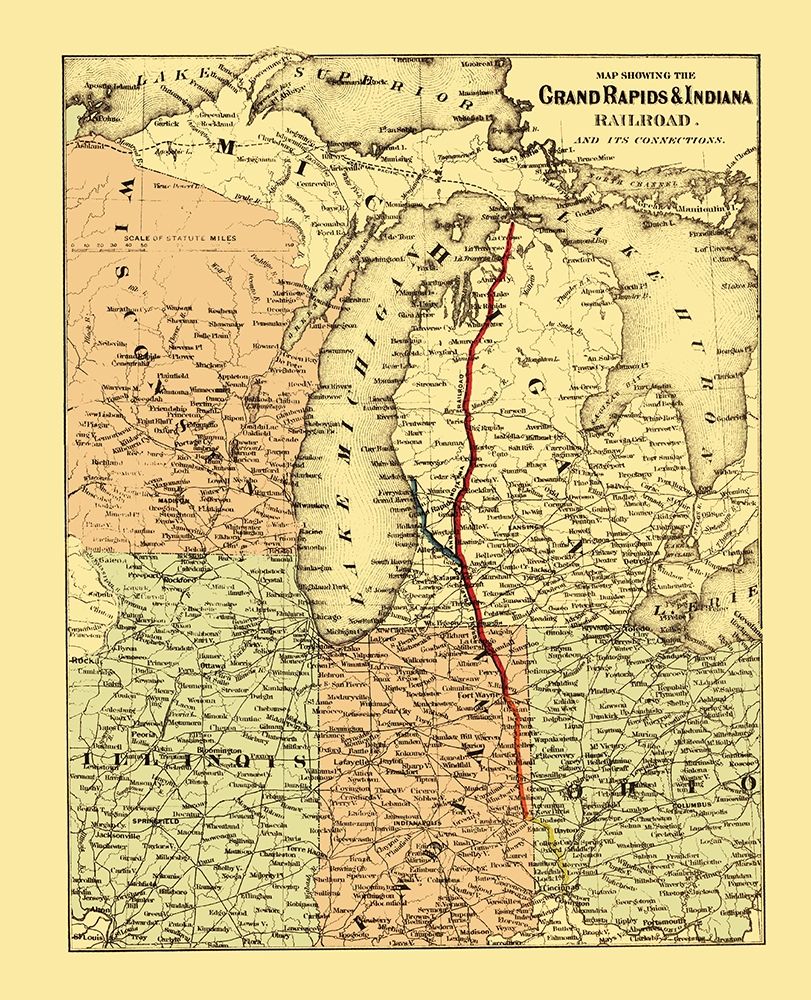 Grand Rapids and Indiana Railroad - Colton 1871