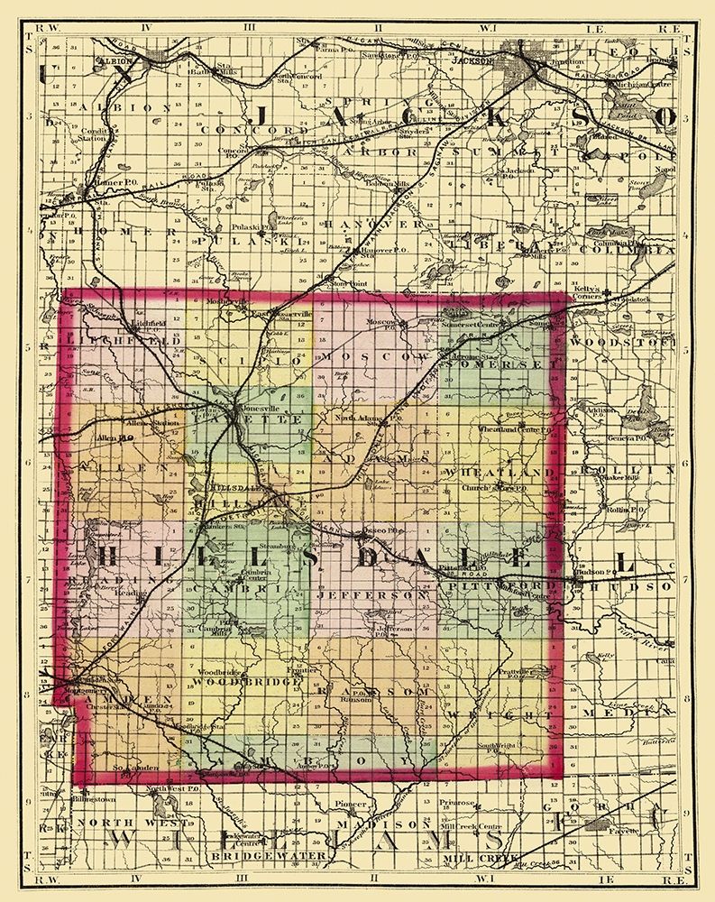 Hillsdale Michigan - Walling 1873