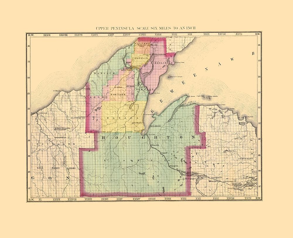 Houghton Michigan - Walling 1873