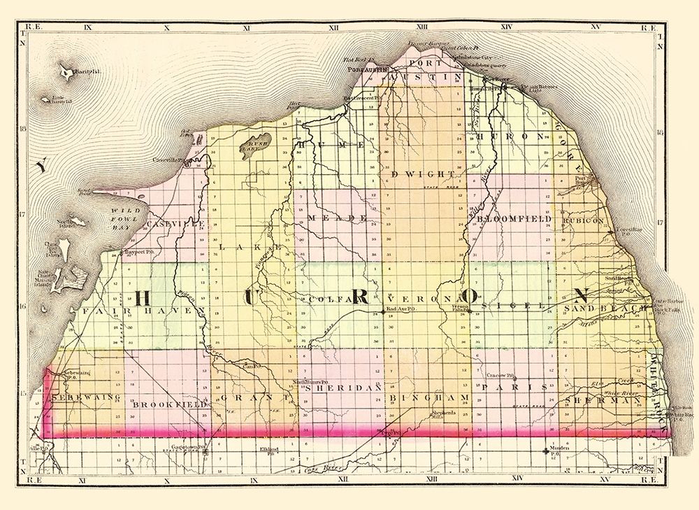 Huron Michigan - Walling 1873