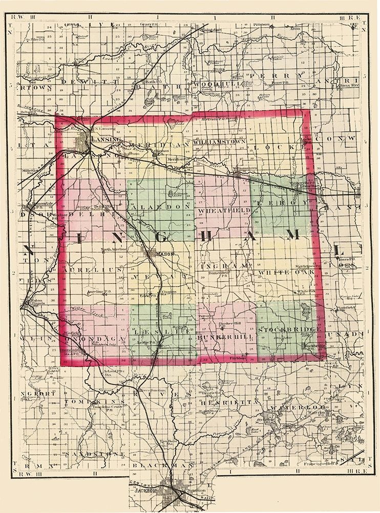 Ingham Michigan - Walling 1873