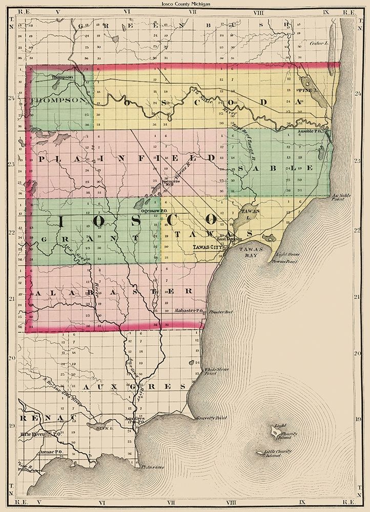 Iosco Michigan - Walling 1873