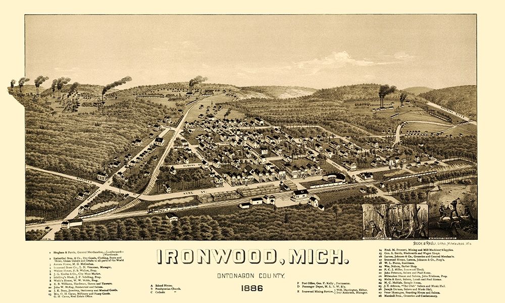 Ironwood Michigan - Beck 1886