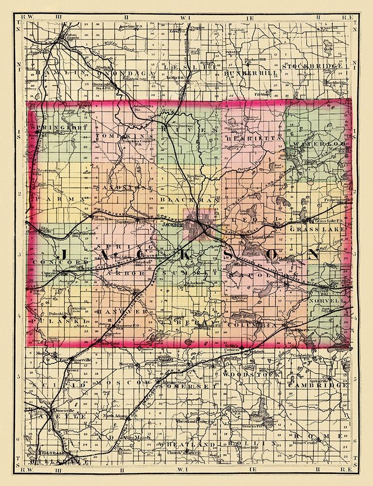 Jackson Michigan - Walling 1873