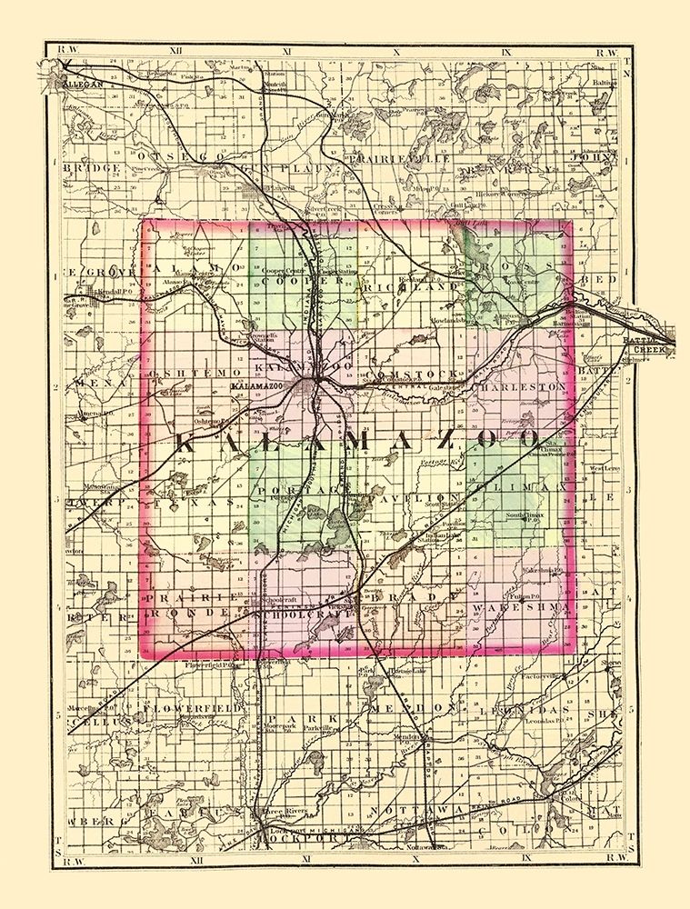 Kalamazoo Michigan - Walling 1873