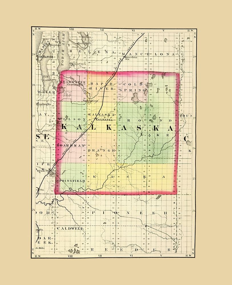 Kalkaska Michigan - Walling 1873