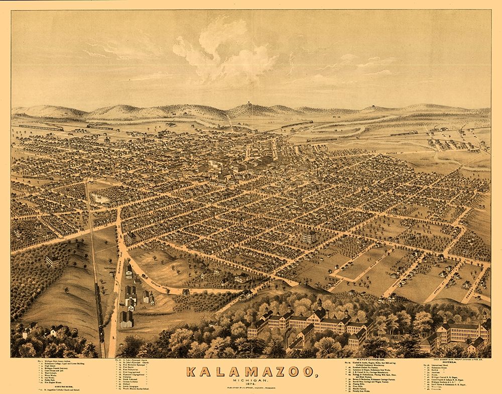 Kalamazoo Michigan - Stoner 1874