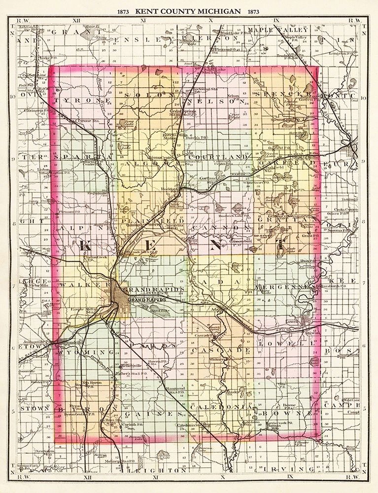 Kent Michigan - Walling 1873