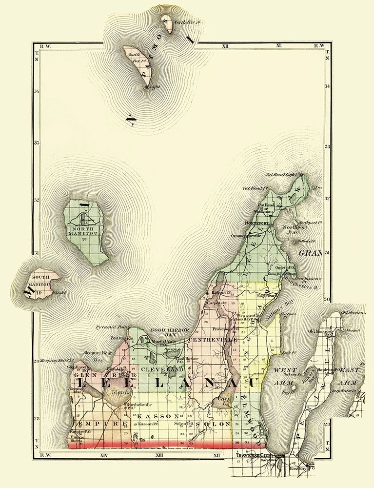 Leelanau Michigan - Walling 1873