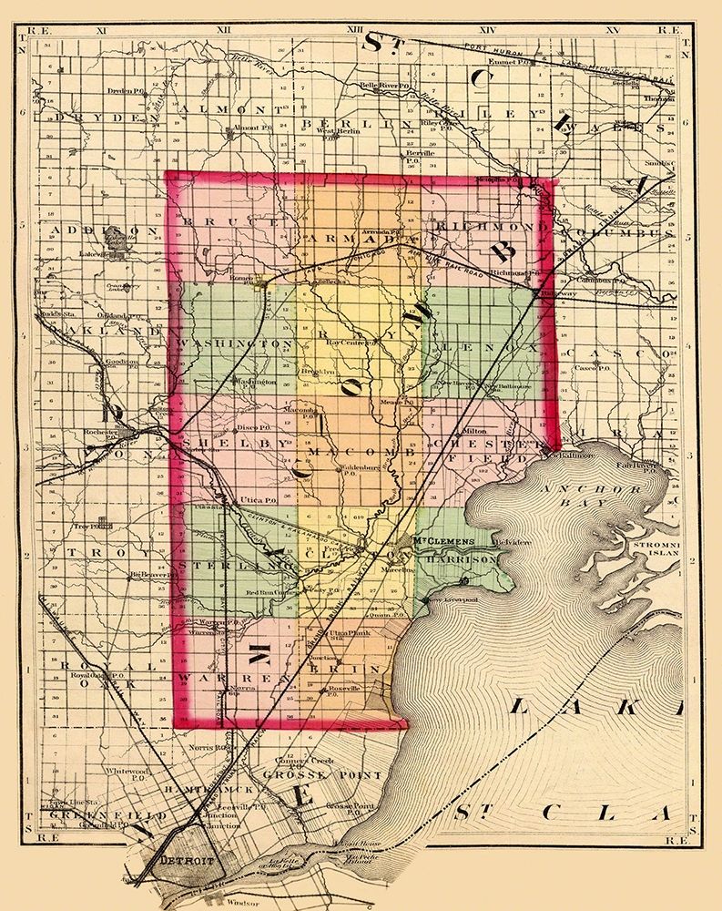 Macomb Michigan - Walling 1873