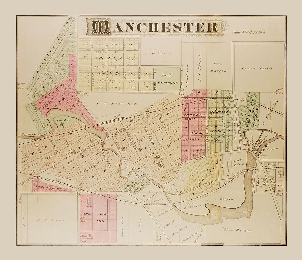 Manchester Michigan Landowner - Everts 1874