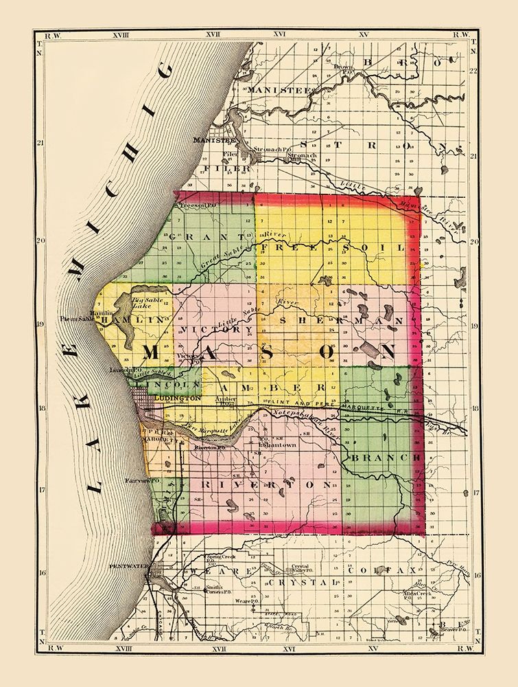 Mason Michigan - Walling 1873
