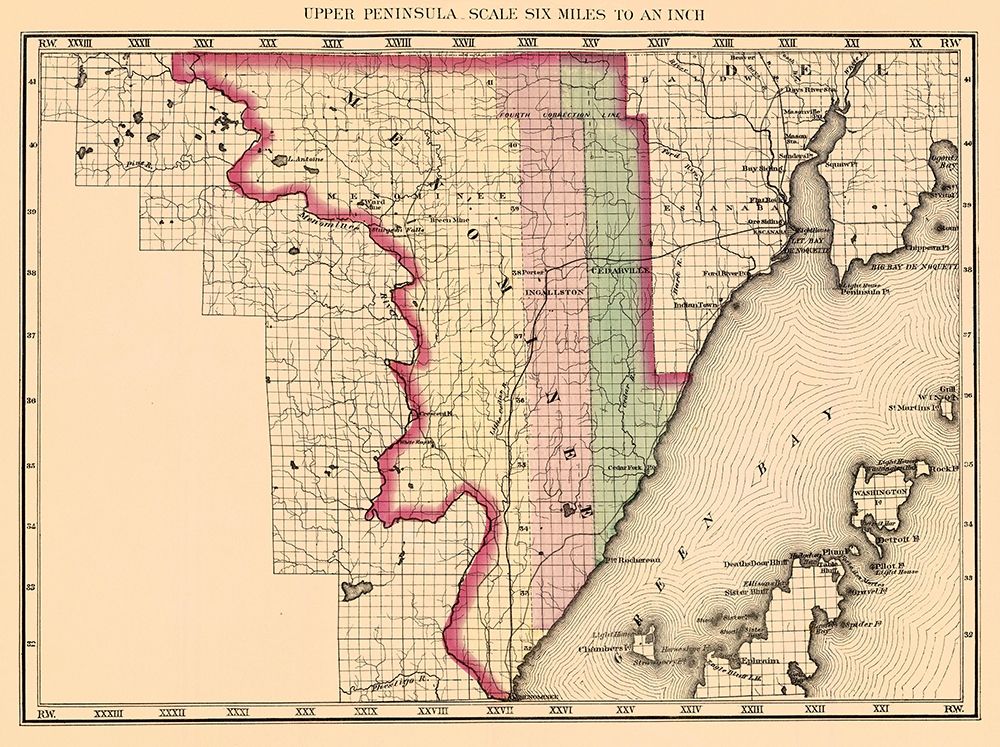 Menominee Michigan - Walling 1873