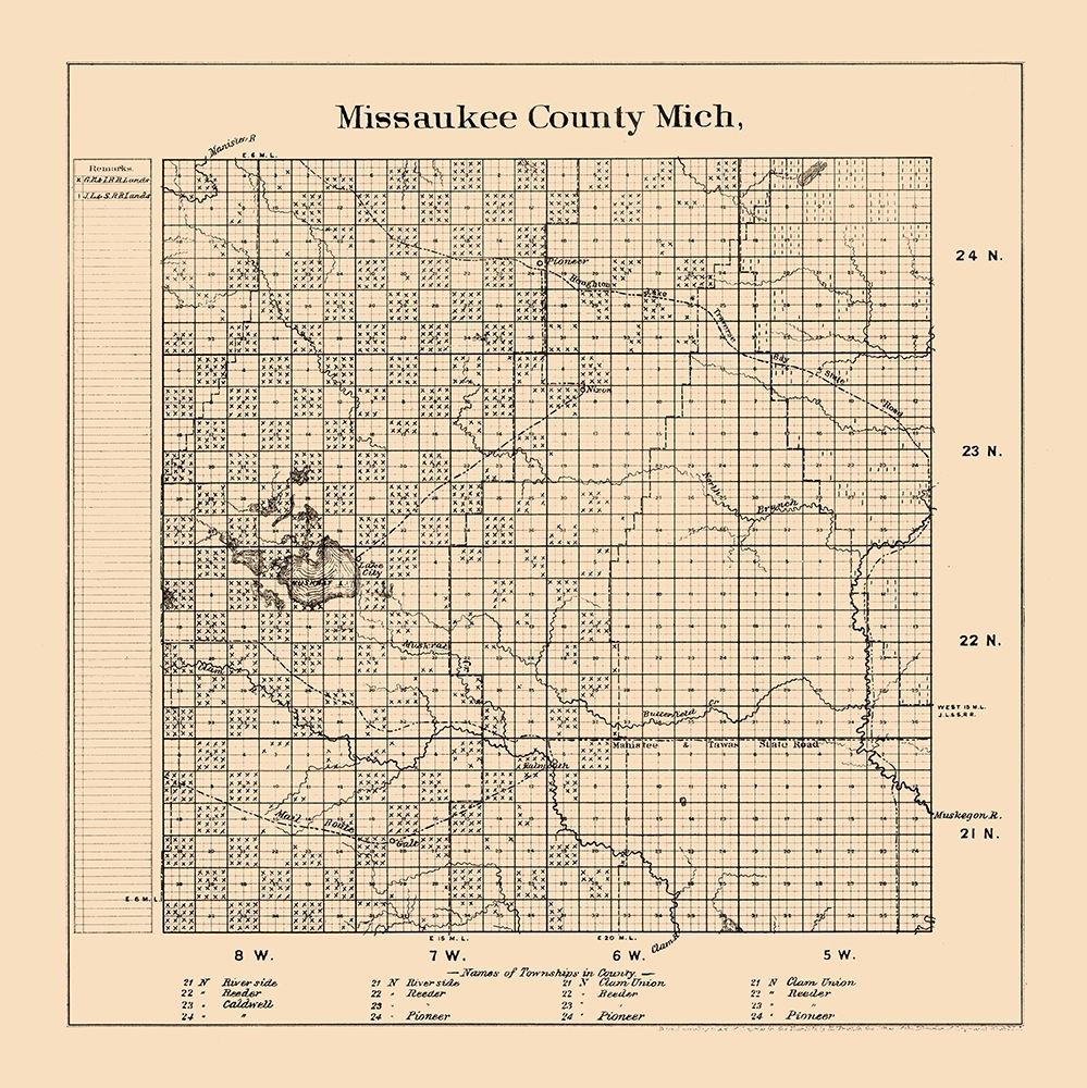 Missaukee County Michigan - Frost 1898