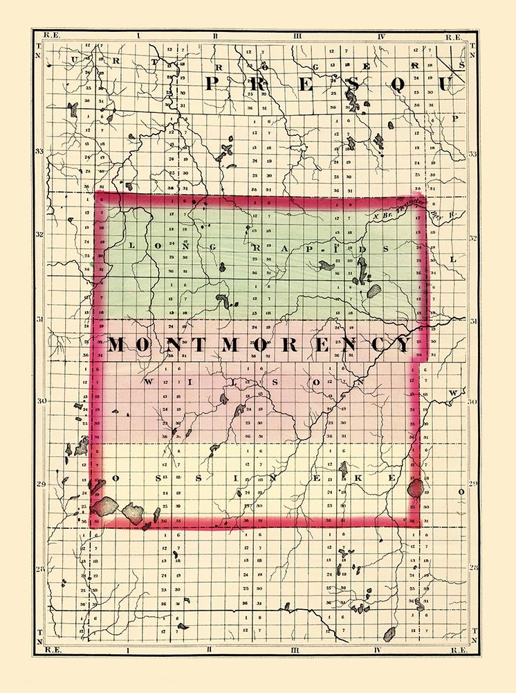 Montmorency Michigan - Walling 1873